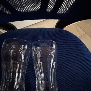 Set of 2 clear Coca Cola drinking glasses